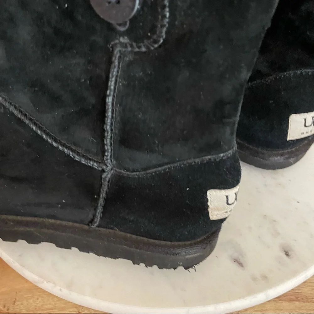 UGG Lo Pro Suede Button Foldover Boot